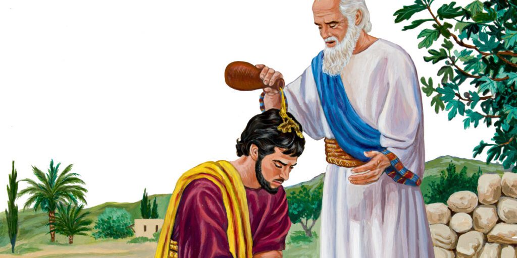 Profeta Samuel, ungindo Saul a Rei de Israel